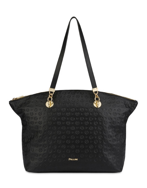 Tote Bag Heritage Logo Embossed Nero