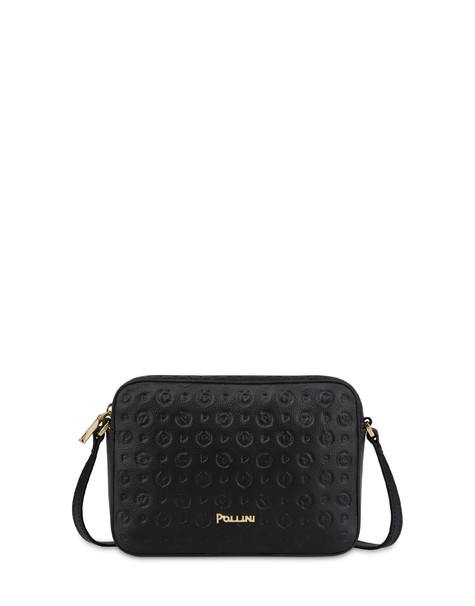 Borsa A Tracolla Heritage Logo Embossed Nero