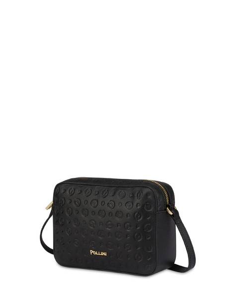 Borsa A Tracolla Heritage Logo Embossed Nero