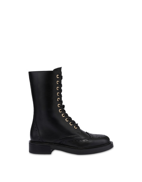 Combat Boot Cambridge In Vitello Nero
