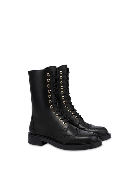 Combat Boot Cambridge In Vitello Nero