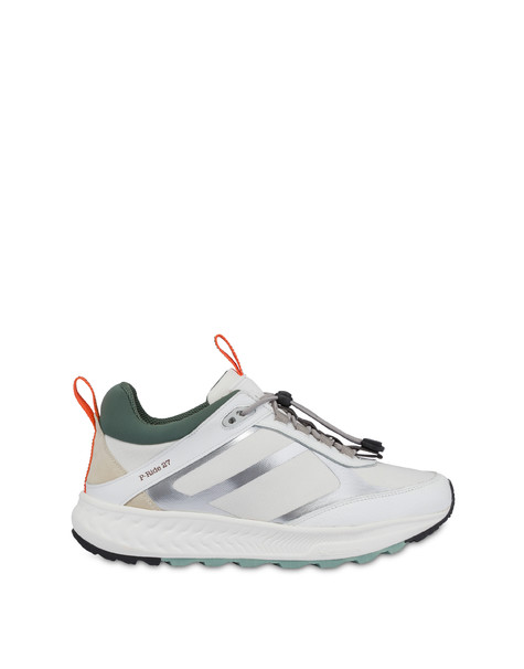 Sneakers P-ride Sole By Michelin In Nylon E Vitello Bianco/bianco/militare/militare/militare