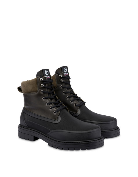 Combat Boot Ice Cracker In Vitello E Crosta Militare/militare/nero