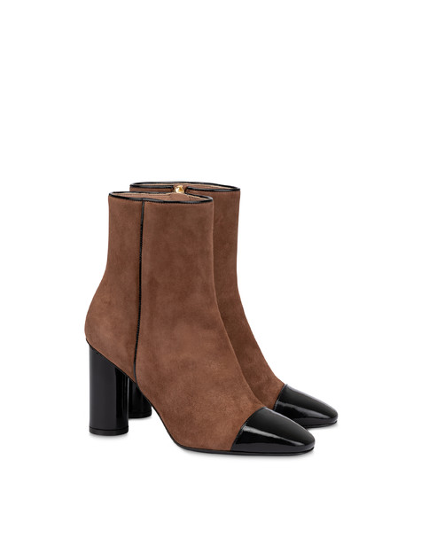 Stivaletto Boheme In Camoscio E Vernice Legno/nero