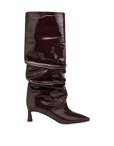 Stivale Plie' In Vernice Amaranto