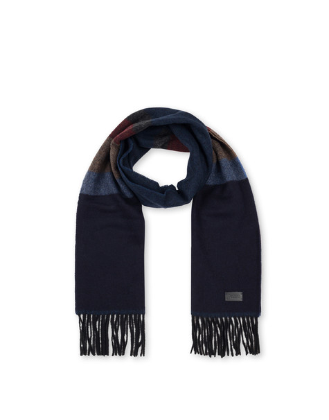 Sciarpa In Lana A Righe Blu