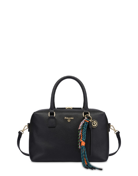 Double Handle Bag Carousel In Pelle Nero