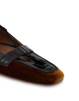 Mocassini Malibù in Velluto e Vitello Photo 4